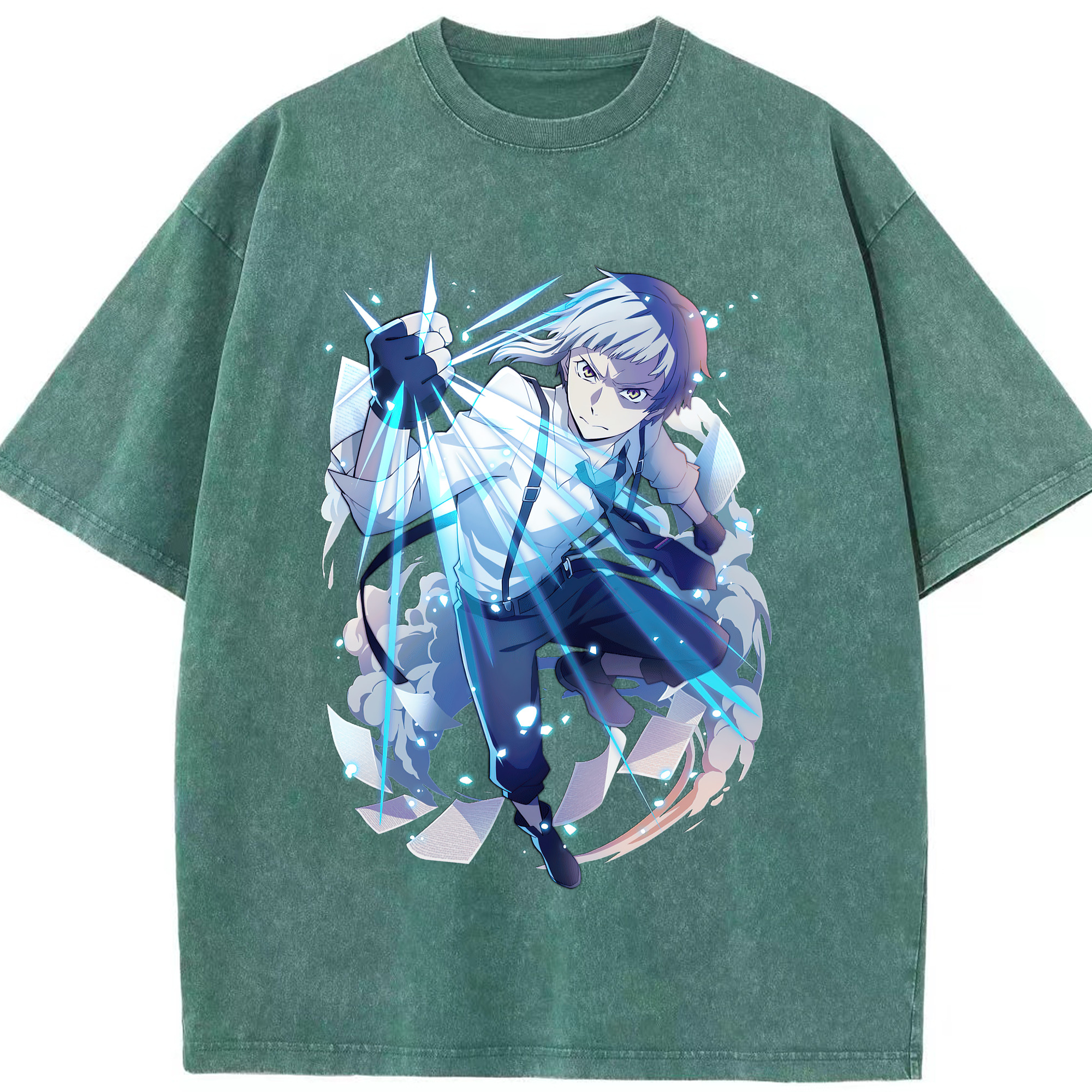 （画像用） 文豪ストレイドッグス Bungo Stray Dogs 綿100% ヴィンテージ風 半袖Tシャツ（フロントプリント）